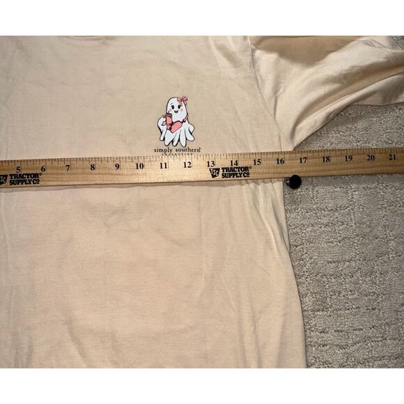 Simply Southern Long Sleeve Shirt Fall Ghost Pumpkin Youth Small New 100% cotton - Picture 5 of 7